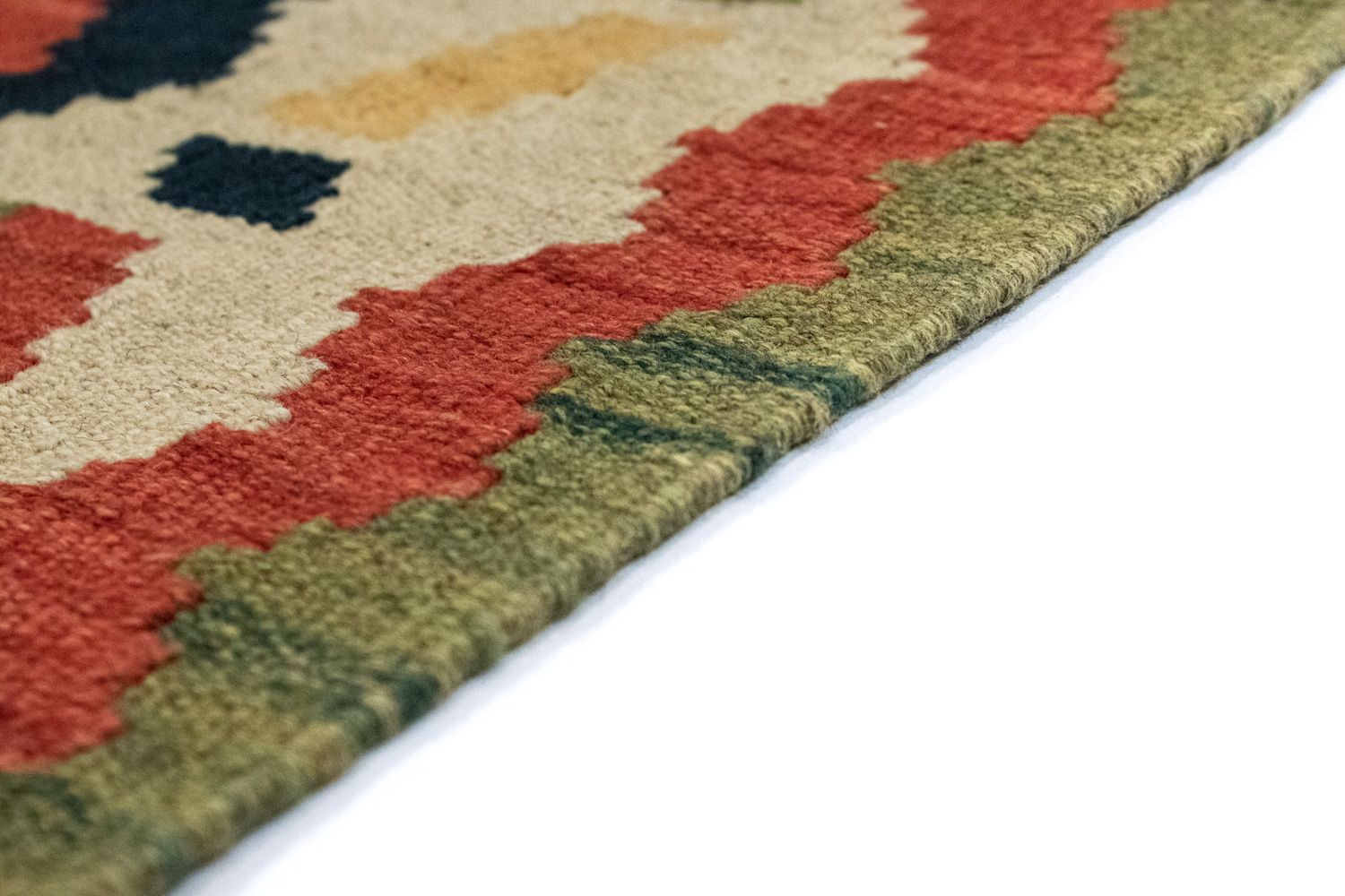 Kelim-tæppe - orientalsk - 122 x 80 cm - beige