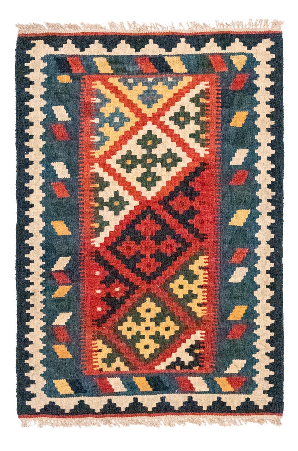 Kelim-tæppe - orientalsk - 121 x 81 cm - rød