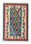 Kelim-tæppe - orientalsk - 121 x 80 cm - blå