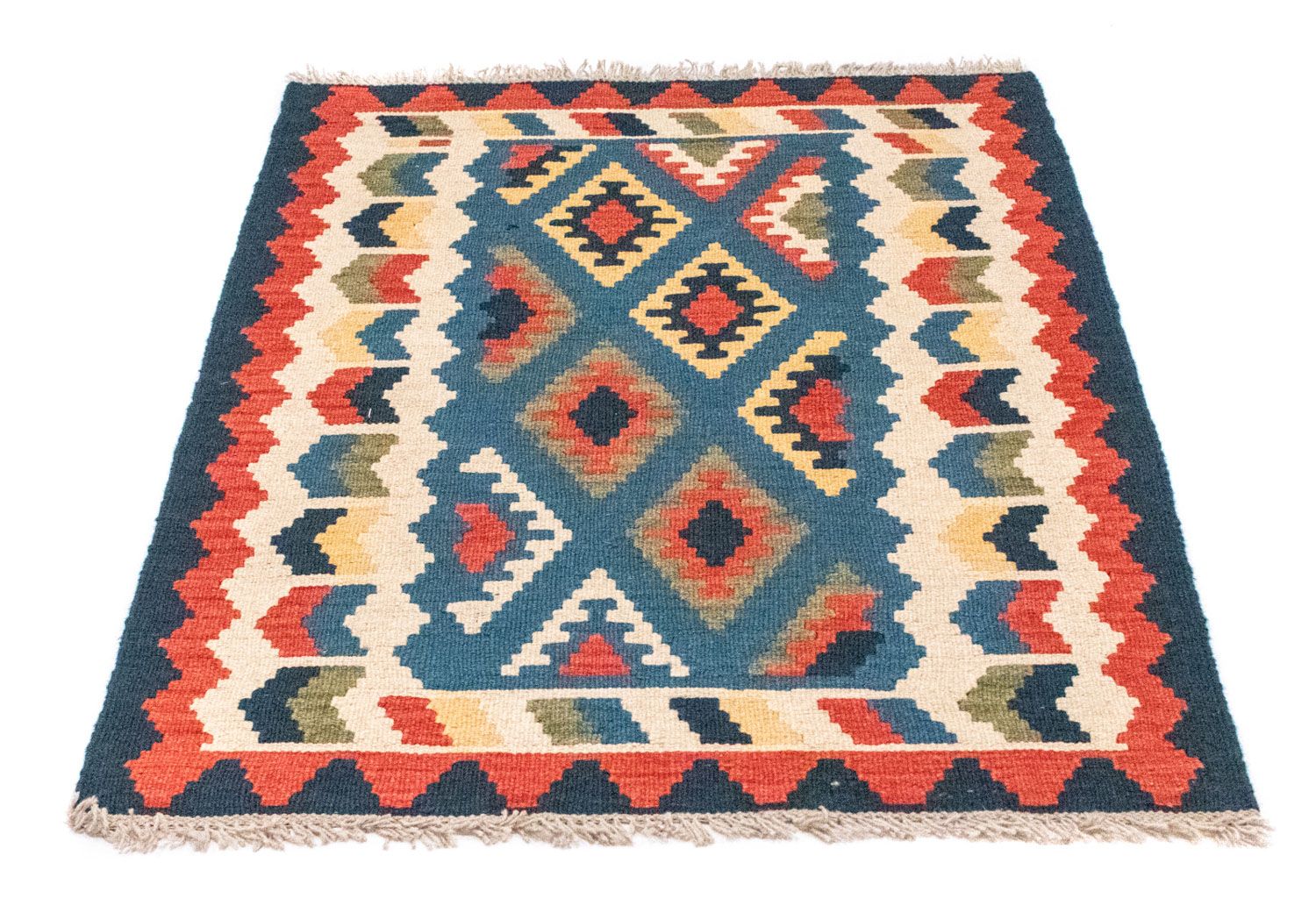 Kelim-tæppe - orientalsk - 121 x 80 cm - blå