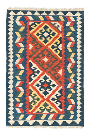 Kelim-tæppe - orientalsk - 122 x 80 cm - orange