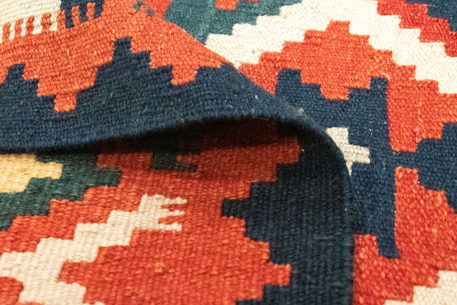 Kelim-tæppe - orientalsk - 260 x 180 cm - orange