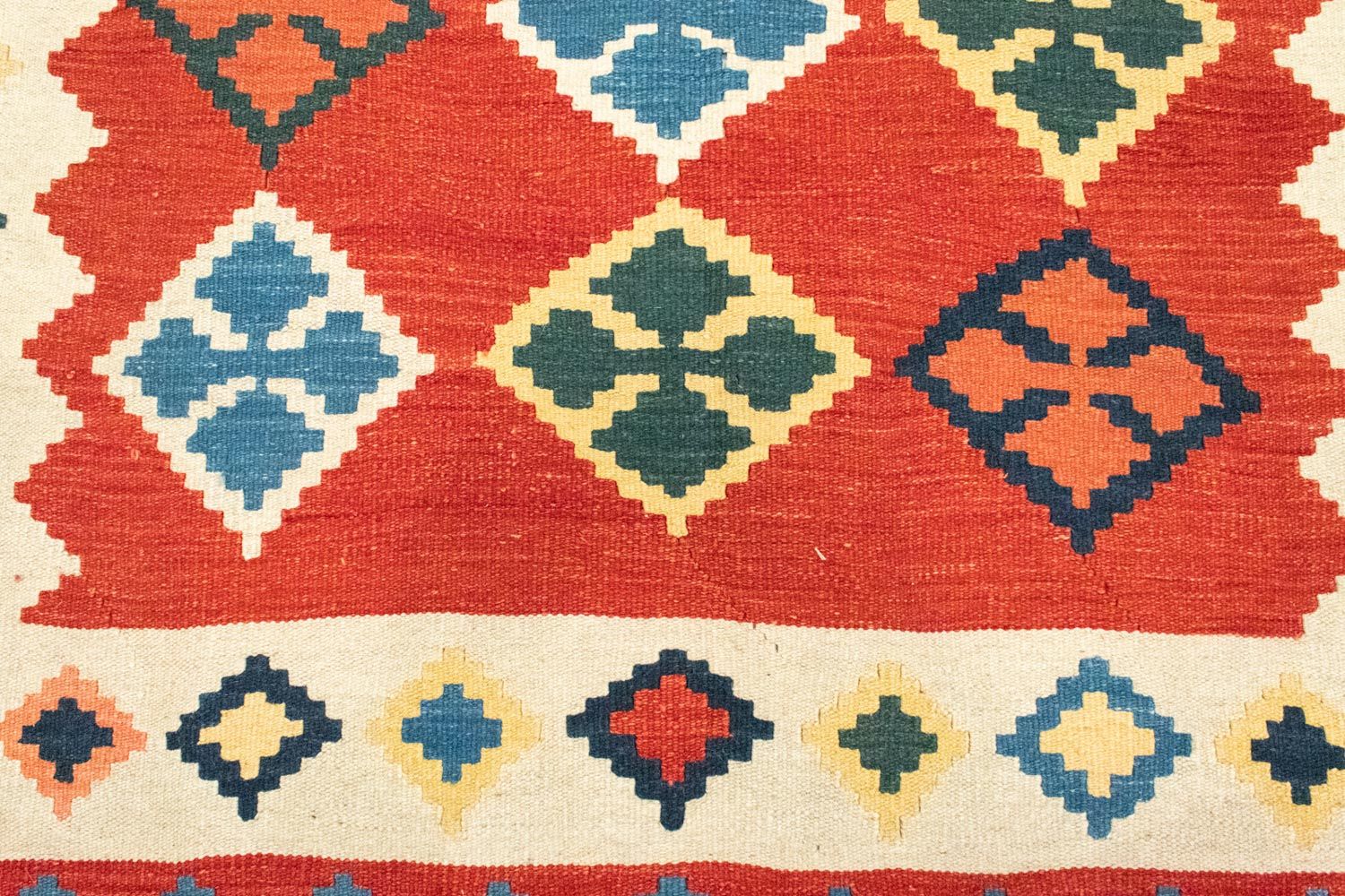 Kelim-tæppe - orientalsk - 240 x 166 cm - orange