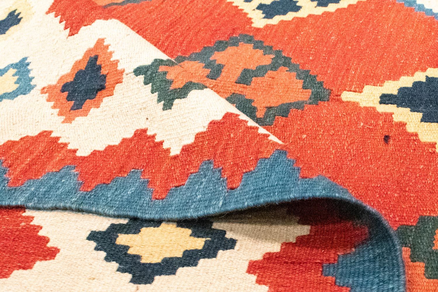 Kelim-tæppe - orientalsk - 240 x 166 cm - orange