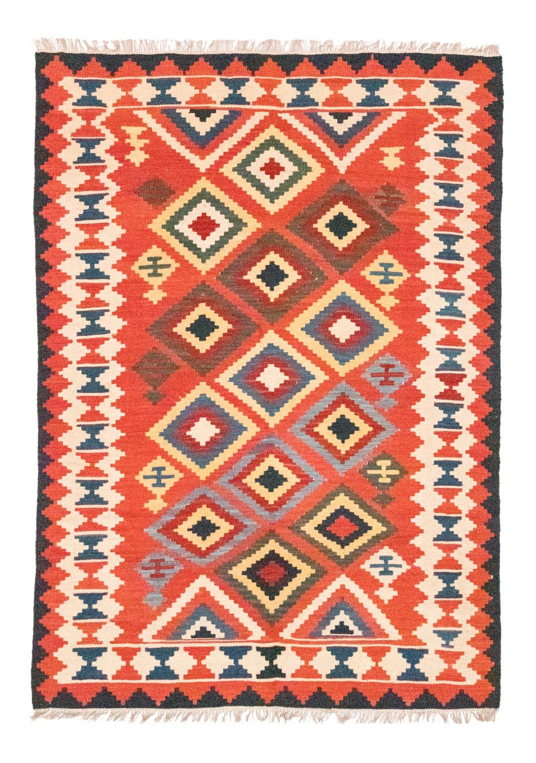 Kelim-tæppe - orientalsk - 240 x 170 cm - orange