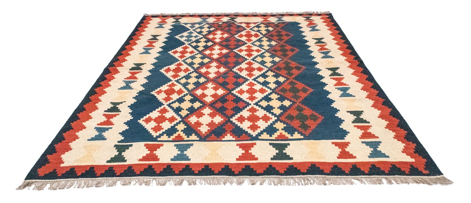 Kelim-tæppe - orientalsk - 240 x 185 cm - blå