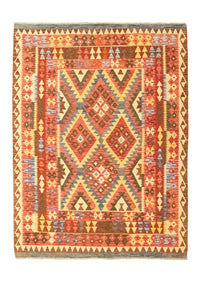 Kelim-tæppe - orientalsk - 229 x 174 cm - orange