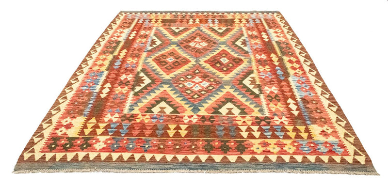 Kelim-tæppe - orientalsk - 229 x 174 cm - orange