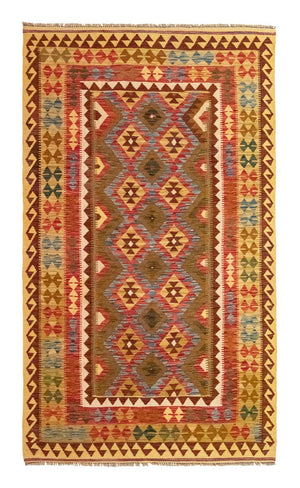 Kelim-tæppe - orientalsk - 256 x 151 cm - brun