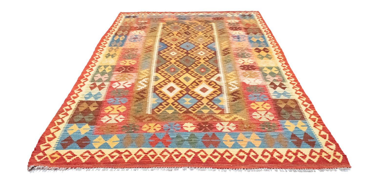 Kelim-tæppe - orientalsk - 259 x 161 cm - orange