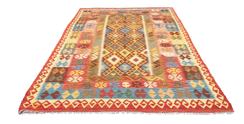 Kelim-tæppe - orientalsk - 259 x 161 cm - orange