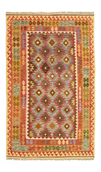 Kelim-tæppe - orientalsk - 255 x 153 cm - orange