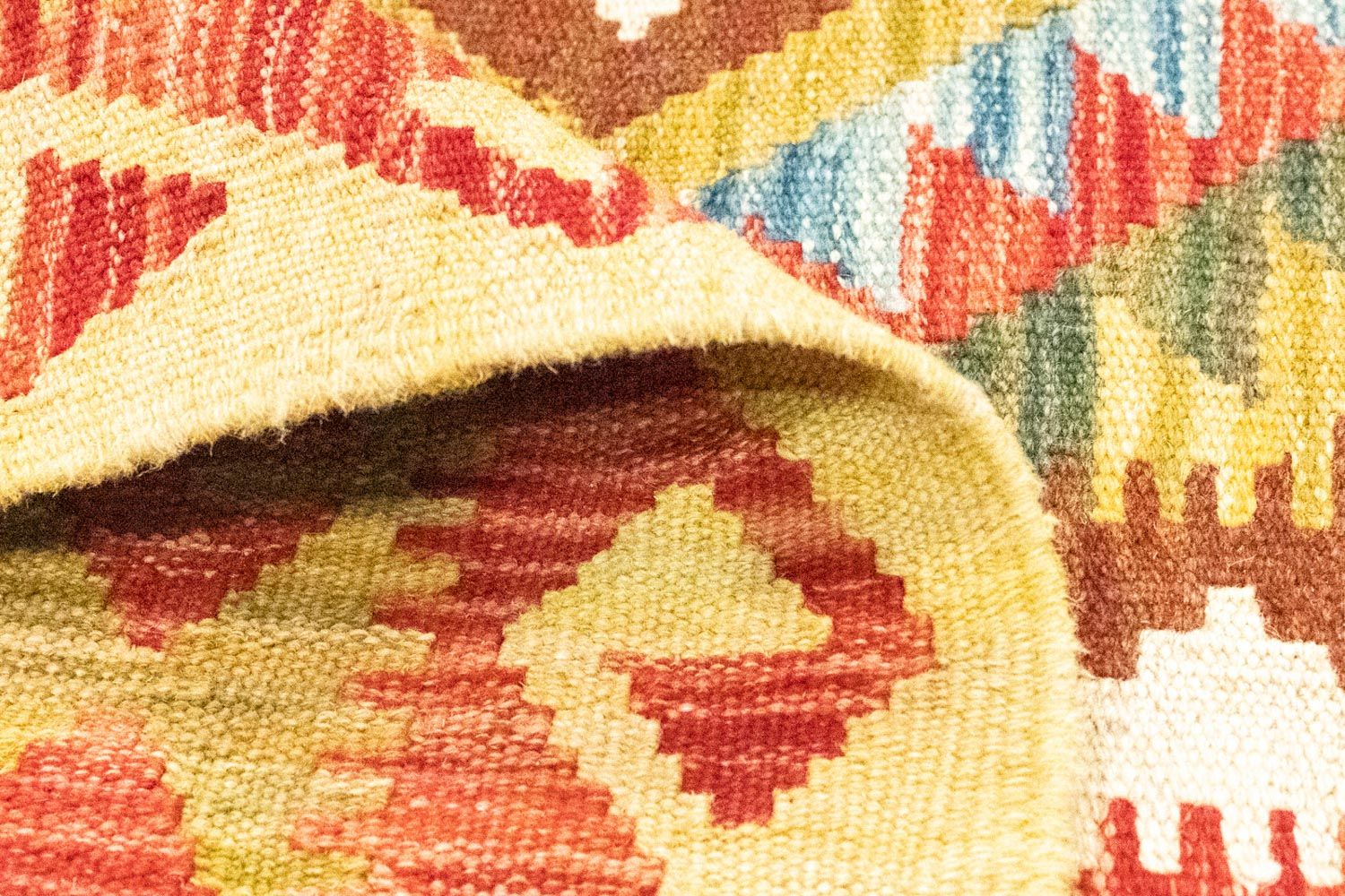 Kelim-tæppe - orientalsk - 255 x 153 cm - orange