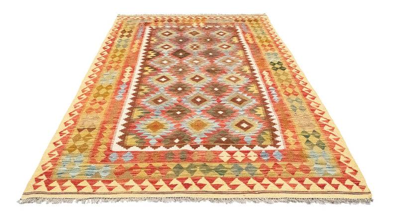 Kelim-tæppe - orientalsk - 255 x 153 cm - orange