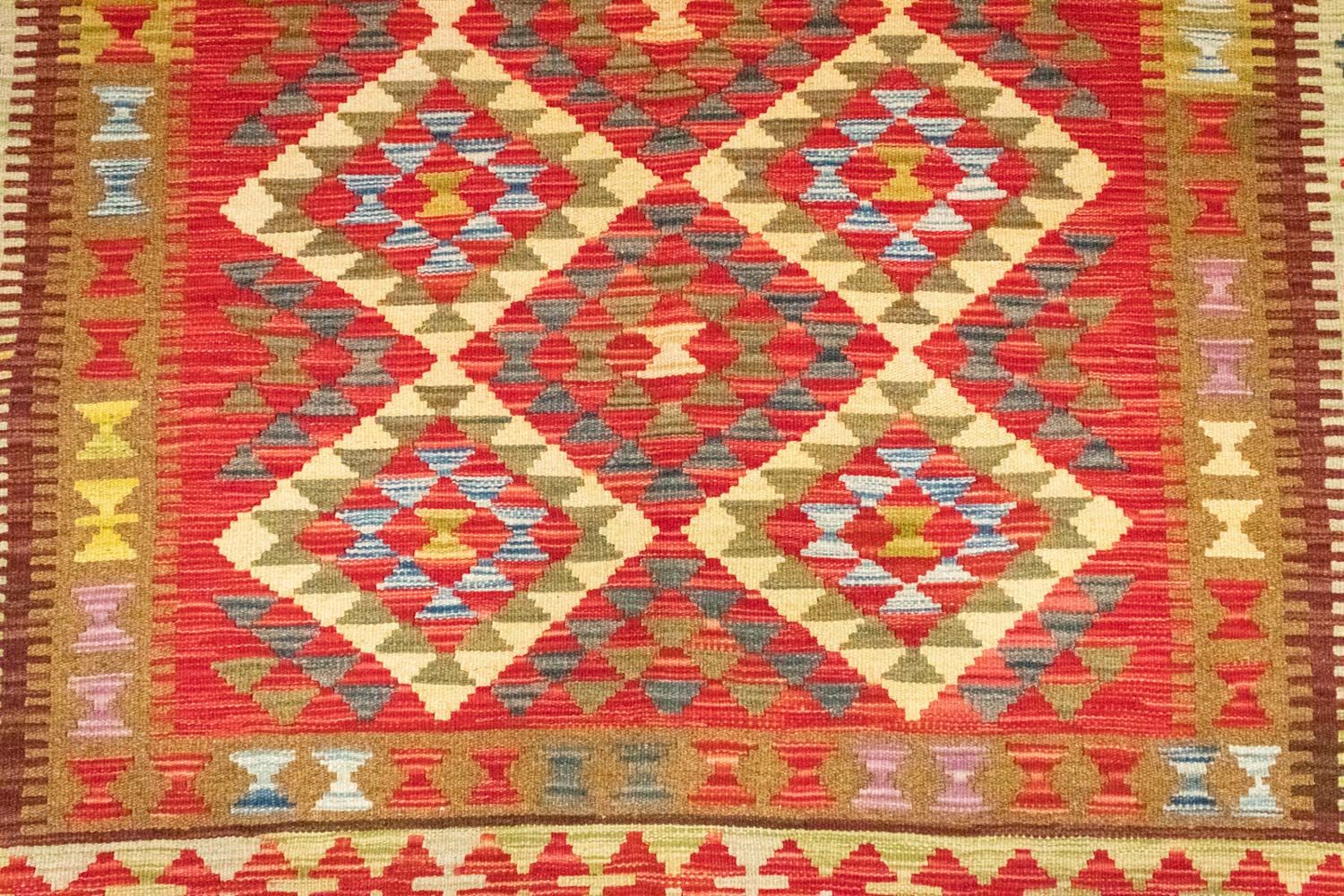 Kelim-tæppe - orientalsk - 242 x 156 cm - orange