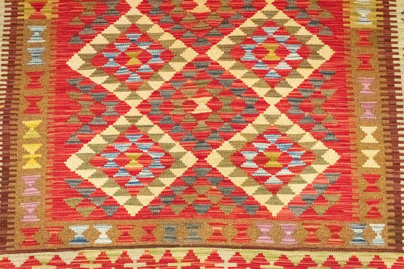 Kelim-tæppe - orientalsk - 242 x 156 cm - orange