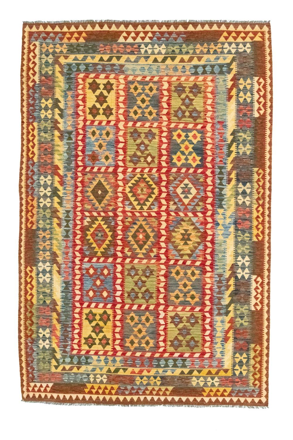 Kelim-tæppe - orientalsk - 314 x 208 cm - flerfarvet