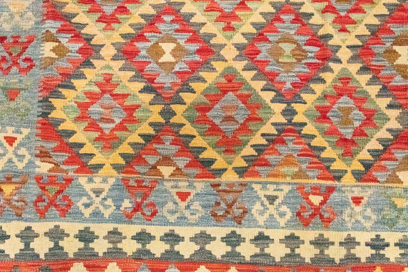 Kelim-tæppe - orientalsk - 305 x 195 cm - guld