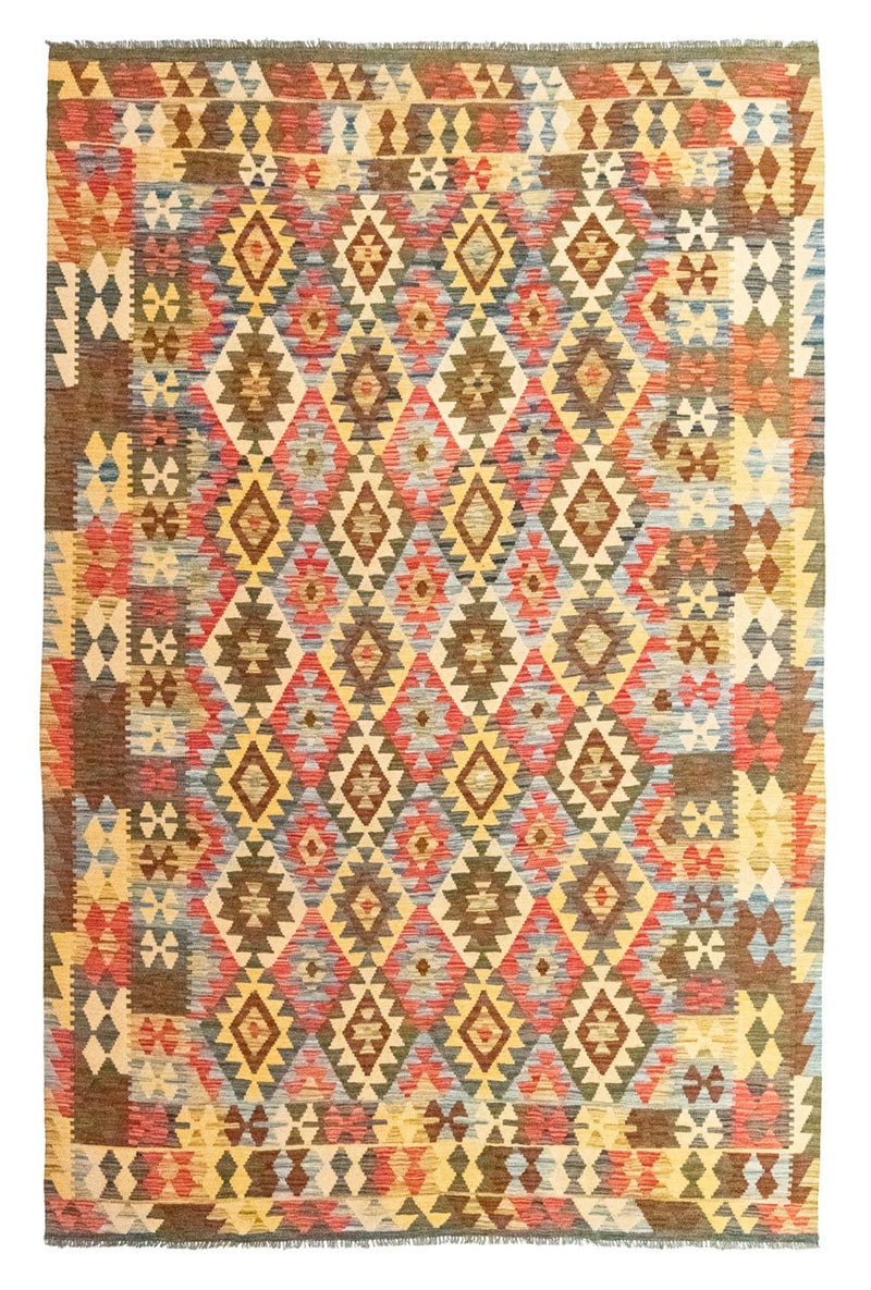Kelim-tæppe - orientalsk - 296 x 200 cm - flerfarvet