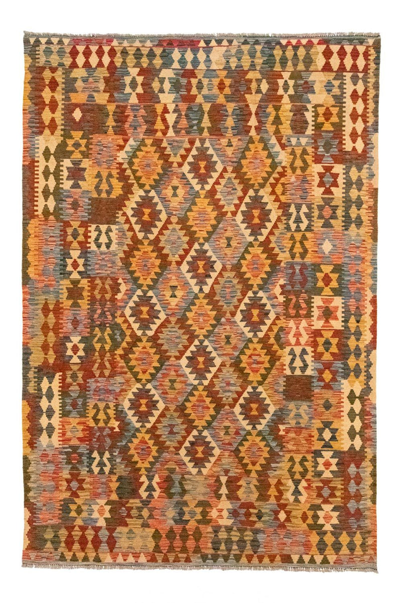 Kelim-tæppe - orientalsk - 298 x 198 cm - brun
