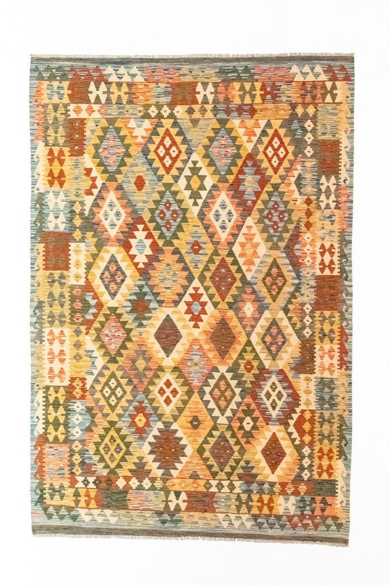 Kelim-tæppe - orientalsk - 296 x 197 cm - flerfarvet