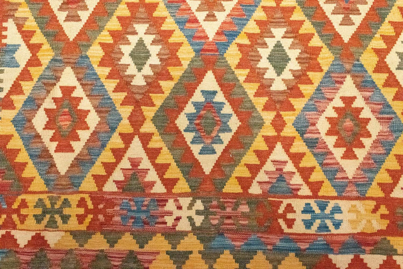 Kelim-tæppe - orientalsk - 287 x 201 cm - brun