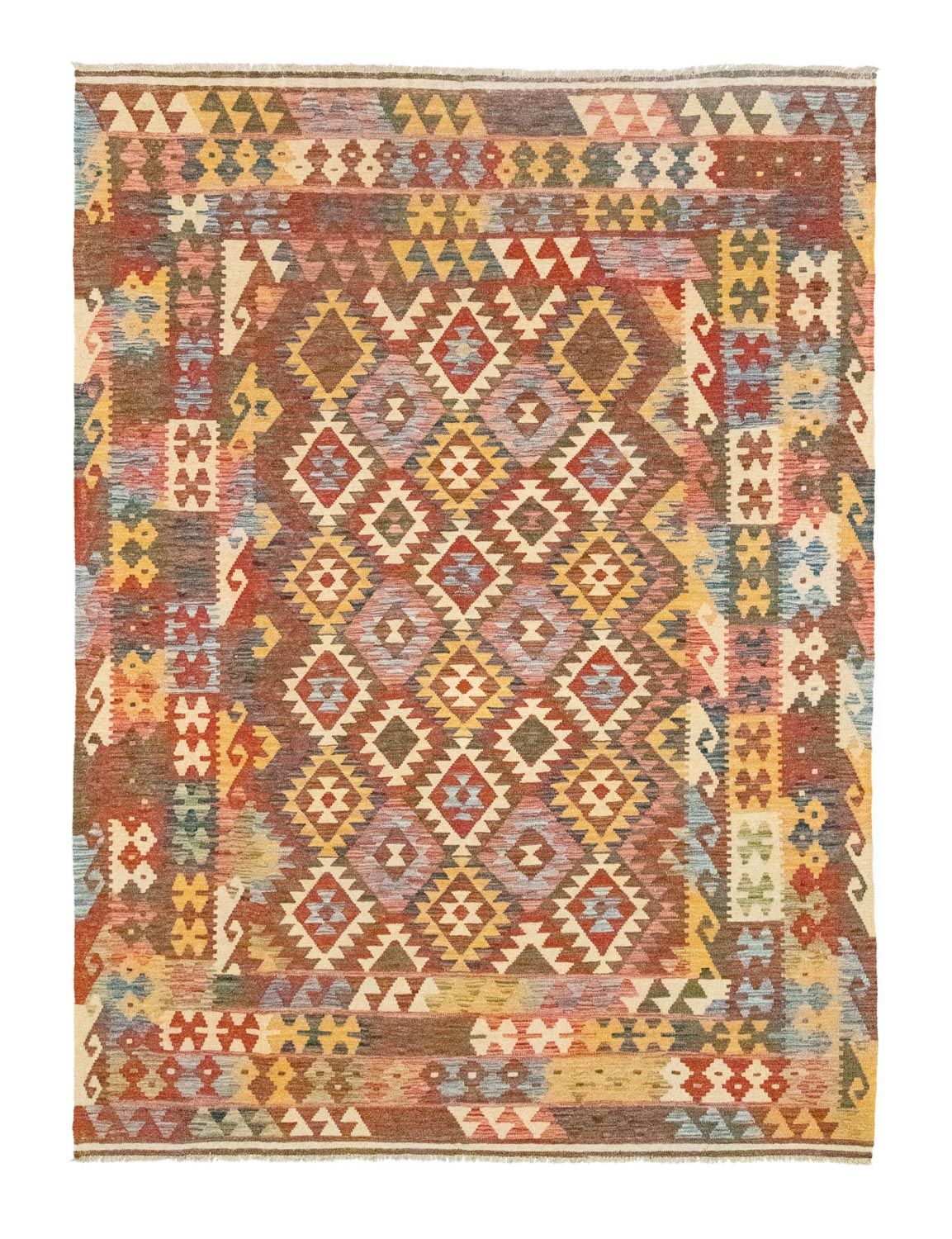 Kelim-tæppe - orientalsk - 300 x 207 cm - brun