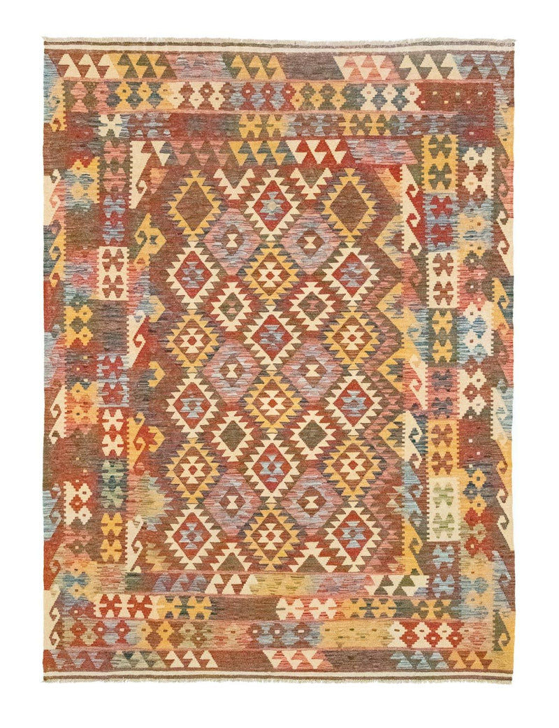 Kelim-tæppe - orientalsk - 300 x 207 cm - brun