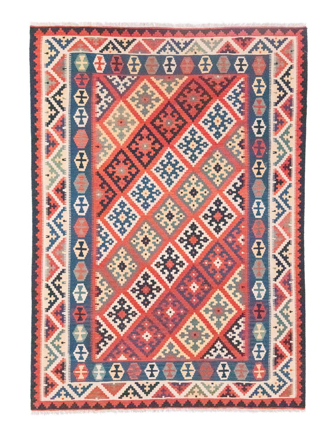 Kelim-tæppe - orientalsk - 297 x 202 cm - orange
