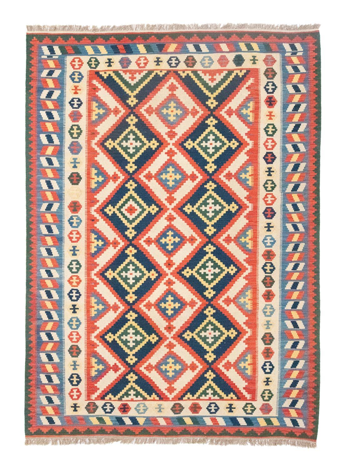 Kelim-tæppe - orientalsk - 300 x 205 cm - orange