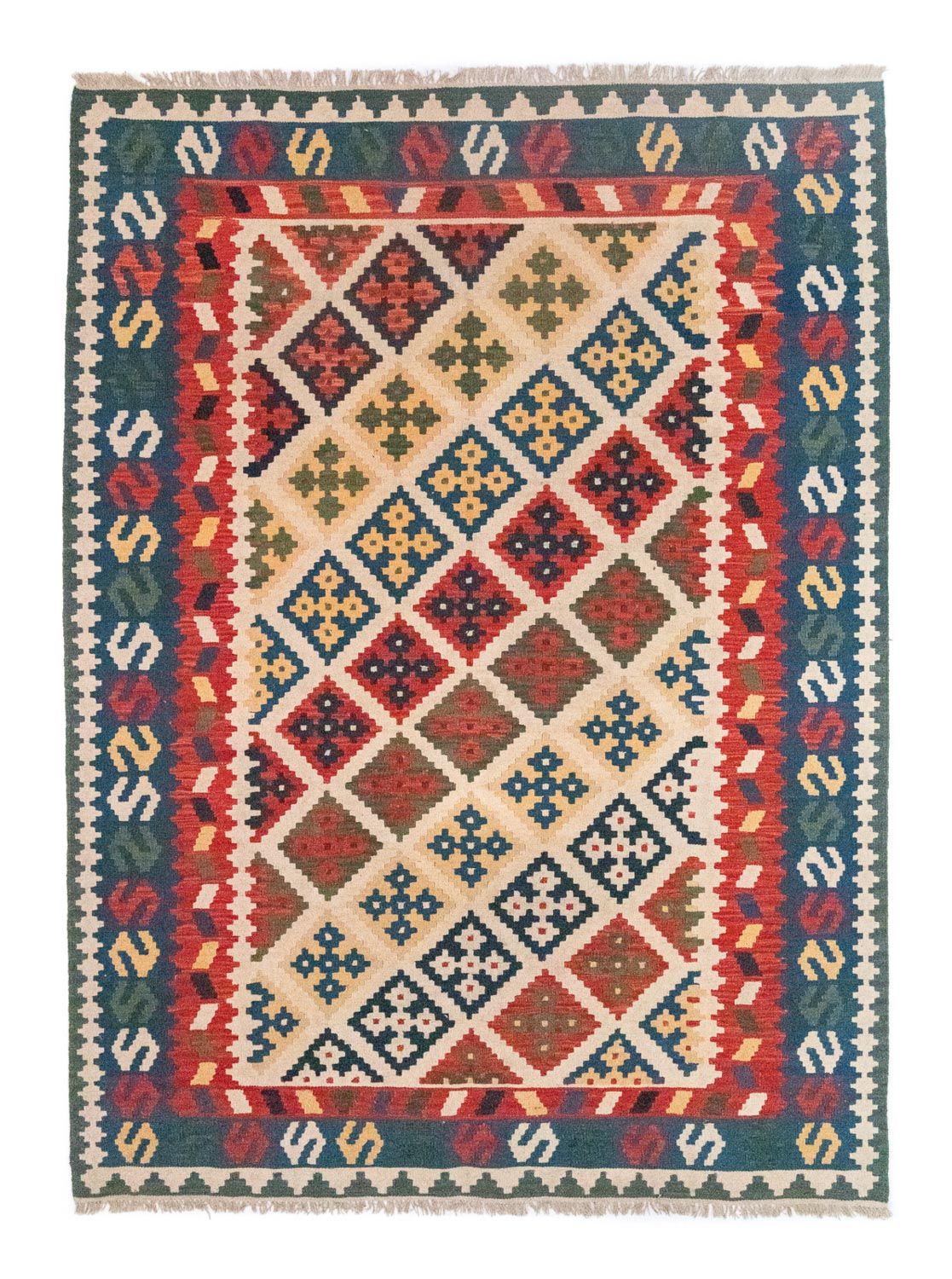 Kelim-tæppe - orientalsk - 290 x 203 cm - flerfarvet