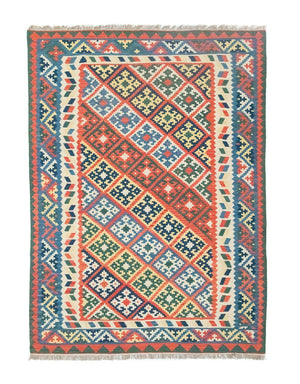 Kelim-tæppe - orientalsk - 297 x 207 cm - orange