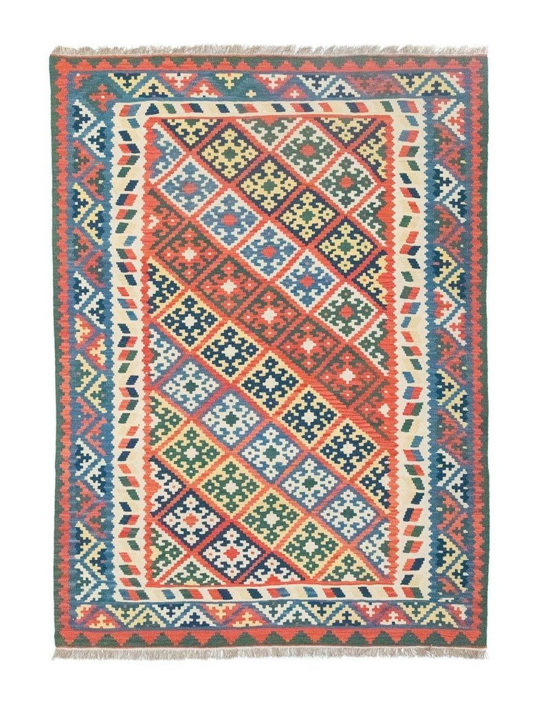 Kelim-tæppe - orientalsk - 297 x 207 cm - orange