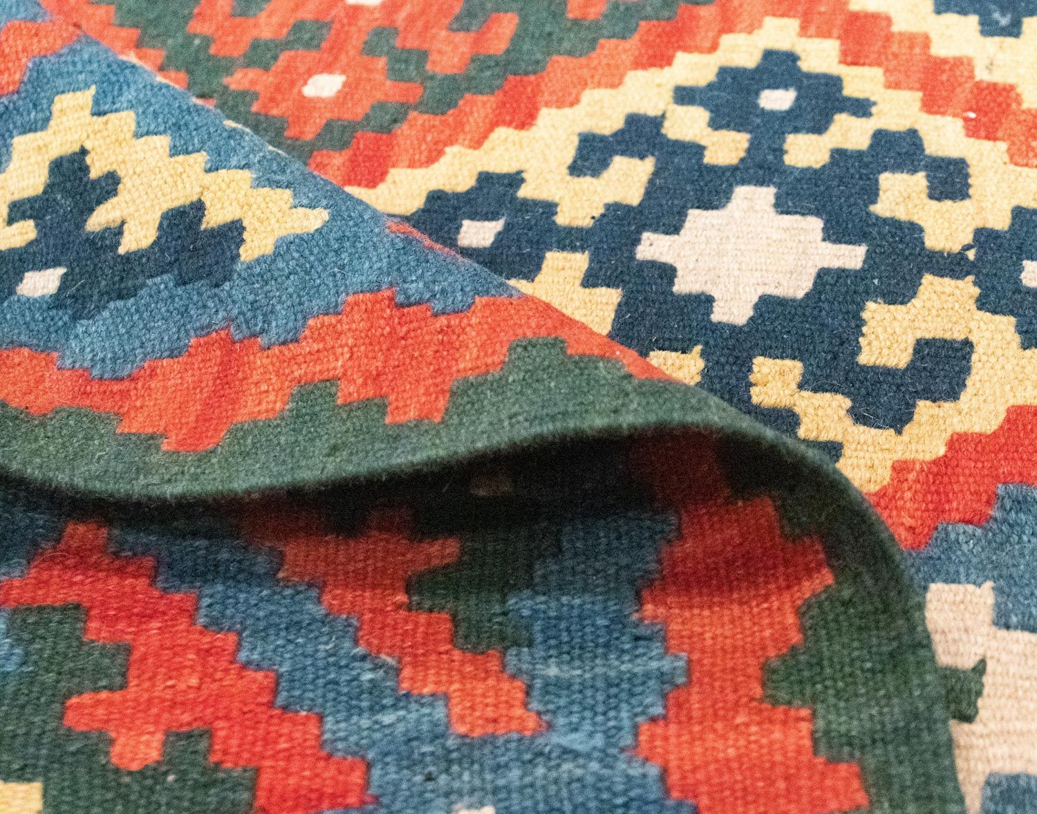 Kelim-tæppe - orientalsk - 297 x 207 cm - orange