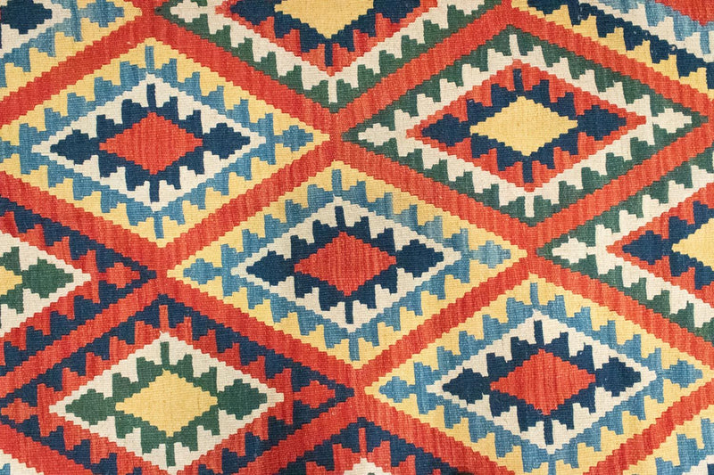 Kelim-tæppe - orientalsk - 293 x 205 cm - orange