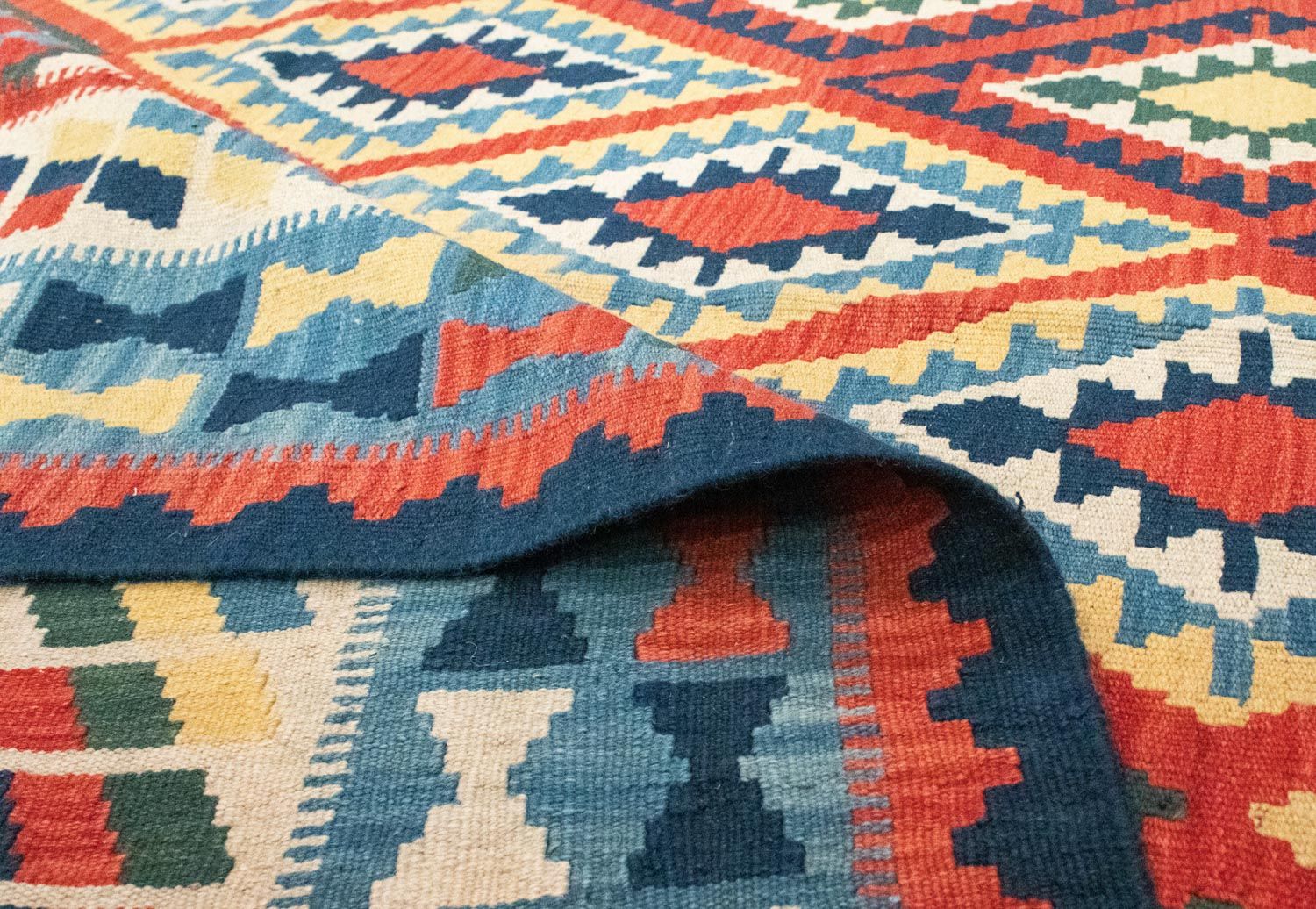 Kelim-tæppe - orientalsk - 293 x 205 cm - orange