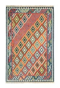 Kelim-tæppe - orientalsk - 300 x 208 cm - orange