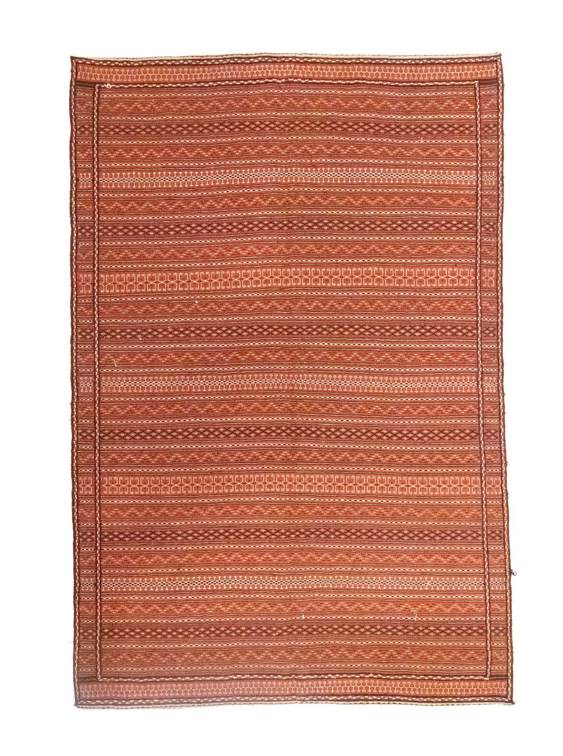 Kelim-tæppe - orientalsk - 233 x 166 cm - brun