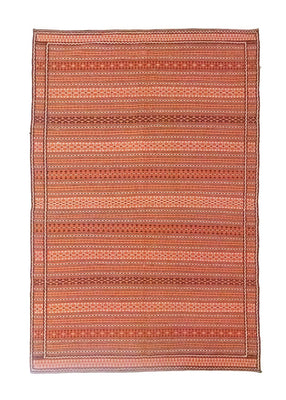 Kelim-tæppe - orientalsk - 244 x 173 cm - orange
