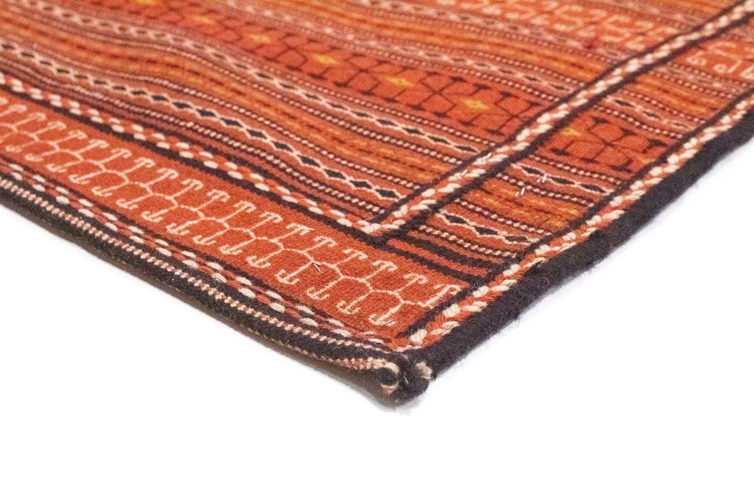 Kelim-tæppe - orientalsk - 244 x 173 cm - orange
