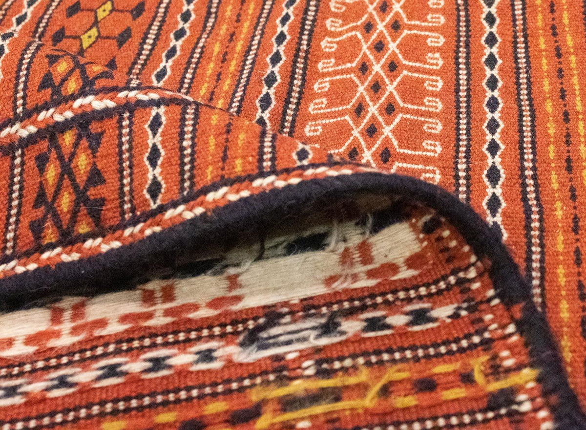 Kelim-tæppe - orientalsk - 244 x 173 cm - orange