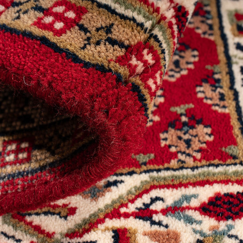 Orientalsk tæppe - Mir - Indus - 90 x 60 cm - mørkerød
