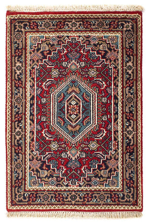 Orientalsk tæppe - Bijar - Indus - 90 x 60 cm - mørkerød