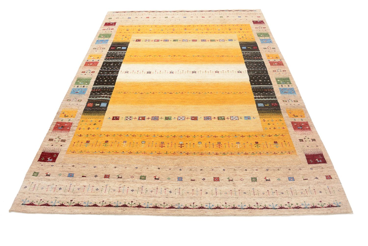 Gabbeh-tæppe - Loribaft Indus - 245 x 173 cm - flerfarvet