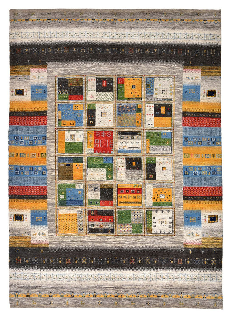 Gabbeh-tæppe - Loribaft Indus - 241 x 174 cm - flerfarvet