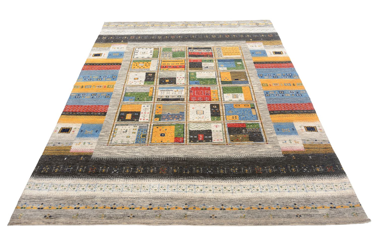 Gabbeh-tæppe - Loribaft Indus - 241 x 174 cm - flerfarvet