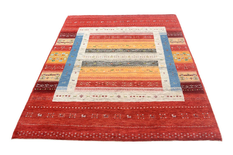 Gabbeh-tæppe - Loribaft Indus - 201 x 148 cm - flerfarvet