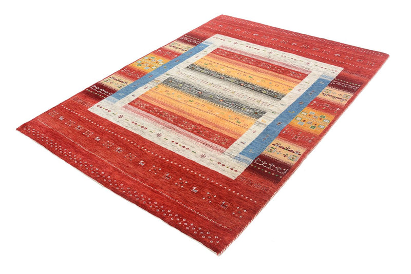 Gabbeh-tæppe - Loribaft Indus - 201 x 148 cm - flerfarvet
