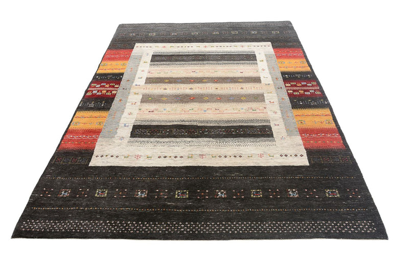 Gabbeh-tæppe - Loribaft Indus - 241 x 175 cm - flerfarvet