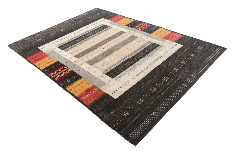 Gabbeh-tæppe - Loribaft Indus - 241 x 175 cm - flerfarvet